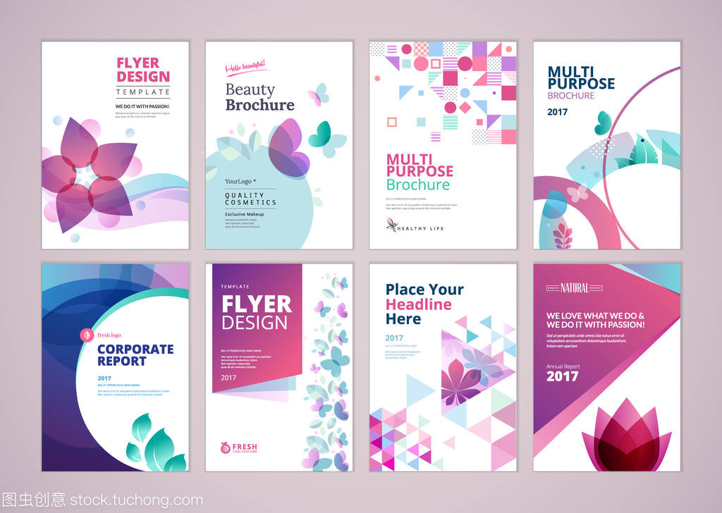 美麗與健康的視覺傳達 封面設計與傳單布局模板精選